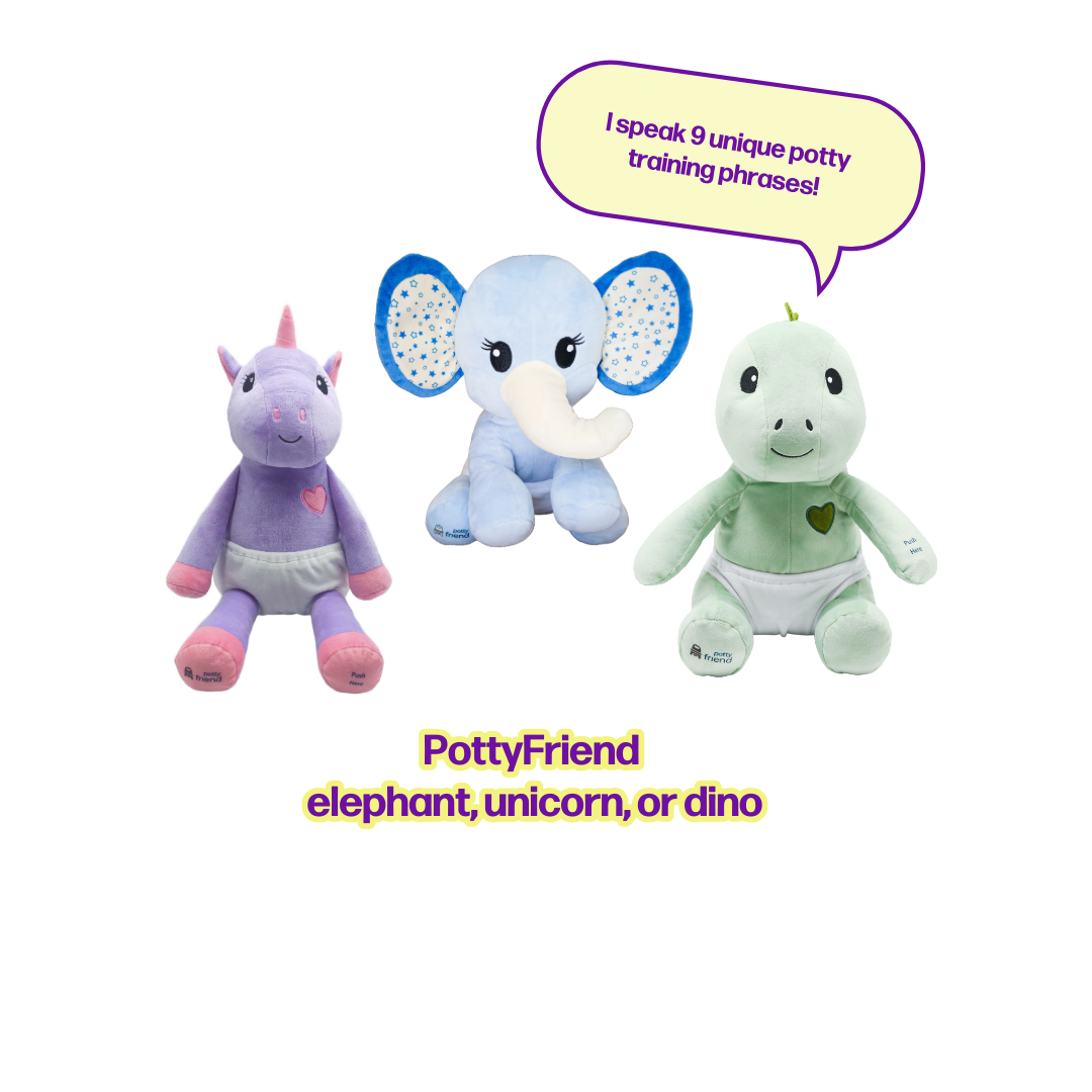 Interactive Potty Training Plush Stuffed Animal Friend 9 Unique Potty Training Phrases Live Simulation Fun Toddler Toilet Toys for Girls & Boys 18 Months to 3+ by PottyFriend (Elephant, Unicorn, Dino)