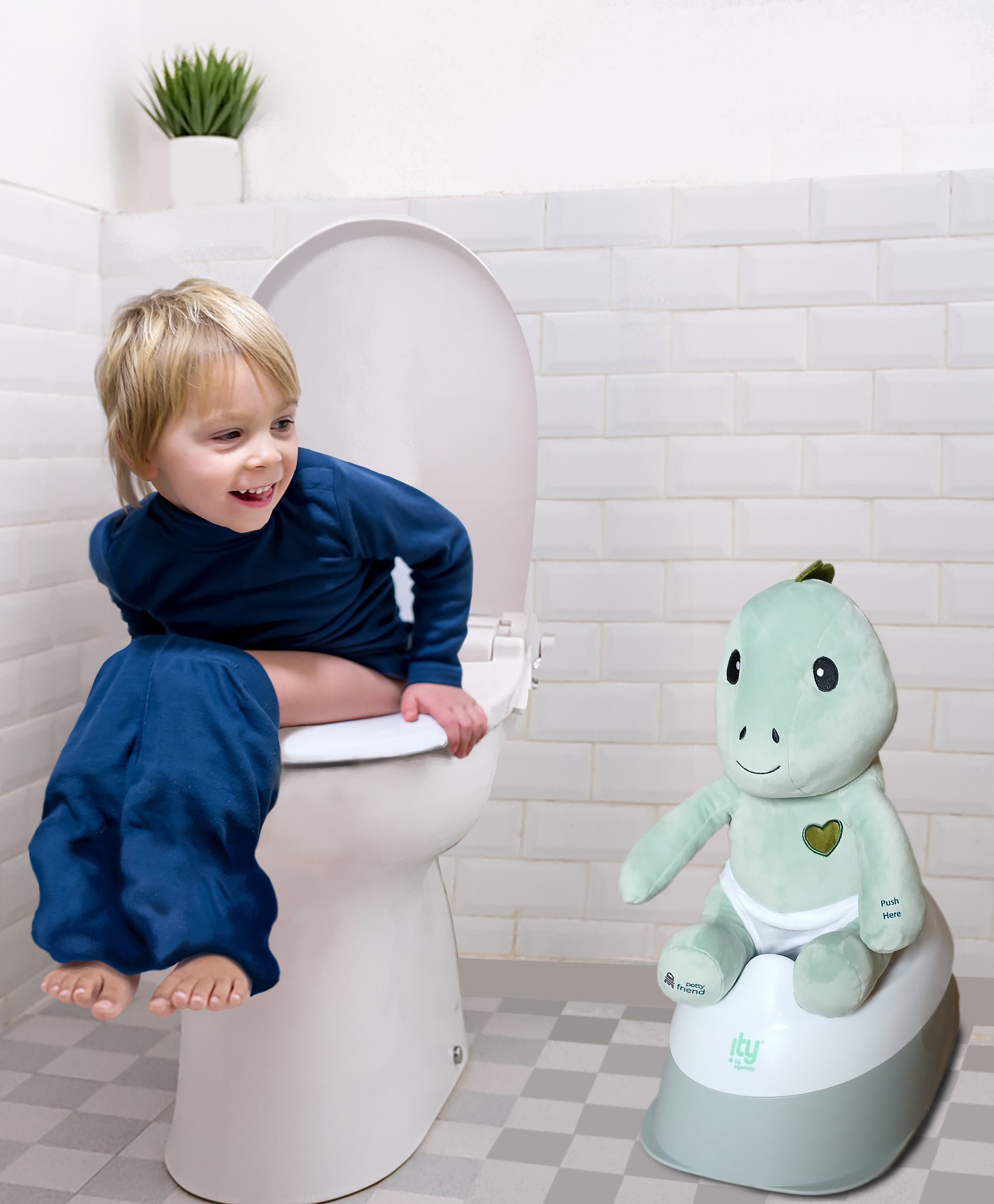 Interactive Potty Training Plush Stuffed Animal Friend 9 Unique Potty Training Phrases Live Simulation Fun Toddler Toilet Toys for Girls & Boys 18 Months to 3+ by PottyFriend (Elephant, Unicorn, Dino)