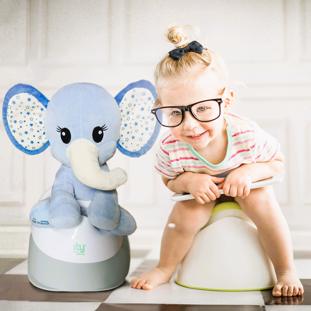 Interactive Potty Training Plush Stuffed Animal Friend 9 Unique Potty Training Phrases Live Simulation Fun Toddler Toilet Toys for Girls & Boys 18 Months to 3+ by PottyFriend (Elephant, Unicorn, Dino)